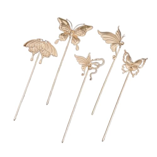 Greabuy 5 Stück Antike Haarspangen Metall Haarnadel Schmetterling Haarschmuck Haarschmuck Geeignet für Hochzeiten Partys oder von Greabuy