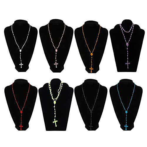 Greabuy 8 Farben Nachtleuchtende Halskette Rosenkranz Perlen Halskette Katholizismus Gebet religiöser Schmuck für den täglichen Gebrauch Greabuy 8 Farben Nachtleuchtende Halskette Rosenkranz Perlen Halskette Katholizismus Gebet religiöser Schmuck für den täglichen Gebrauch von Greabuy