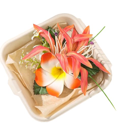 Greabuy Blumen-Haarspange für Damen, Hochzeit, Party, Zubehör, leichte Haarnadel, Strandurlaub von Greabuy