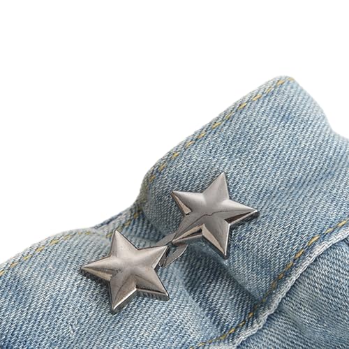 Greabuy Button Jeans Button Star Pant Pin Jeans Button Pins Adjustable Waist Buckle Tighten Waist Button Pin, 3CM, Metall Greabuy Button Jeans Button Star Pant Pin Jeans Button Pins Adjustable Waist Buckle Tighten Waist Button Pin, 3CM, Metall von Greabuy