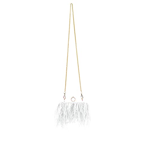 Greabuy Damen Abendtasche Kette Schultertasche Bankett Hochzeit Geldbörsen Handtasche Crossbody Taschen, weiß, 7.8x3.9in Greabuy Damen Abendtasche Kette Schultertasche Bankett Hochzeit Geldbörsen Handtasche Crossbody Taschen, weiß, 7.8x3.9in von Greabuy