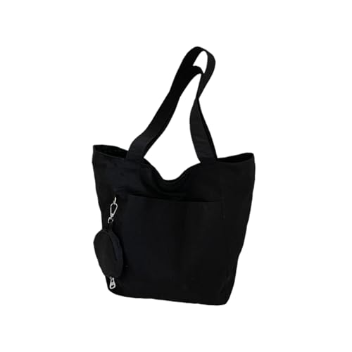 Greabuy Damen-Schultertasche aus Nylon mit geräumigem Innenfutter, lässige Unterarm-Geldbörse, stilvolle lässige Taschen für verschiedene Anlässe, stilvolle Alltagstasche, Schwarz , One Size Greabuy Damen-Schultertasche aus Nylon mit geräumigem Innenfutter, lässige Unterarm-Geldbörse, stilvolle lässige Taschen für verschiedene Anlässe, stilvolle Alltagstasche, Schwarz , One Size von Greabuy