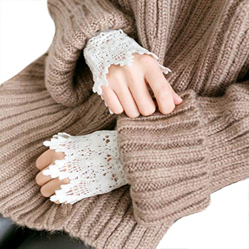 Greabuy Damen Vintage aushöhlen Häkelspitze Handgelenk Manschetten Stretch Fake Ärmel von Greabuy