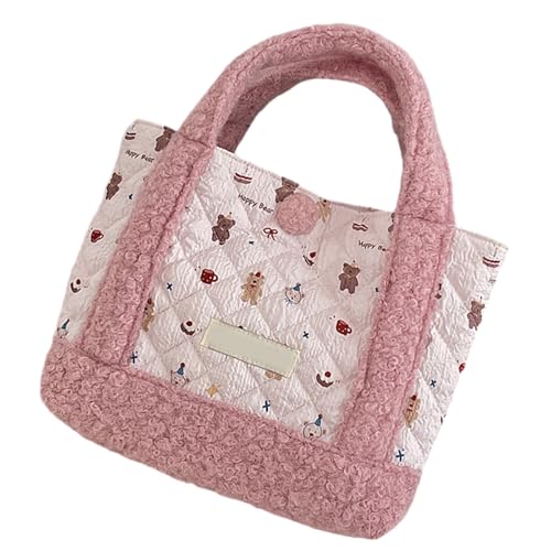 Greabuy Damentasche mit großem Fassungsvermögen, modische Handtasche, All-Matching-Griff oben, Einkaufs-Cartoon-Bär, täglicher Damen-Griff, modisch, Mama, Cartoon, Bär, tägliches Einkaufen, Happy Greabuy Damentasche mit großem Fassungsvermögen, modische Handtasche, All-Matching-Griff oben, Einkaufs-Cartoon-Bär, täglicher Damen-Griff, modisch, Mama, Cartoon, Bär, tägliches Einkaufen, Happy von Greabuy
