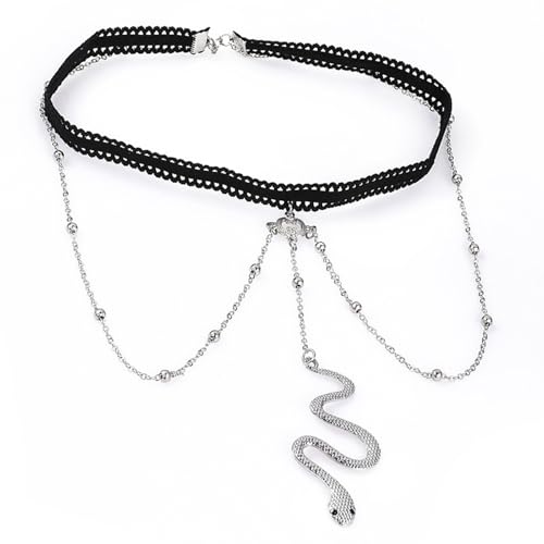 Greabuy Elastische Bein-Oberschenkel-Kette für Damen, Strand, Körper, Quasten, Nachtclub-Kette für Strandpartys, Dimension37cm/14.56in, Metalllegierung von Greabuy