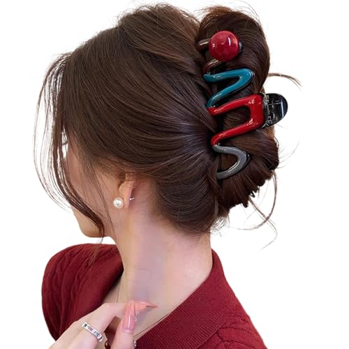Greabuy Elegante Acryl-Haarklammer für Damen, modische Haarspangen, sicherer Pferdeschwanz-Halter für den täglichen Gebrauch und besondere Anlässe Greabuy Elegante Acryl-Haarklammer für Damen, modische Haarspangen, sicherer Pferdeschwanz-Halter für den täglichen Gebrauch und besondere Anlässe von Greabuy