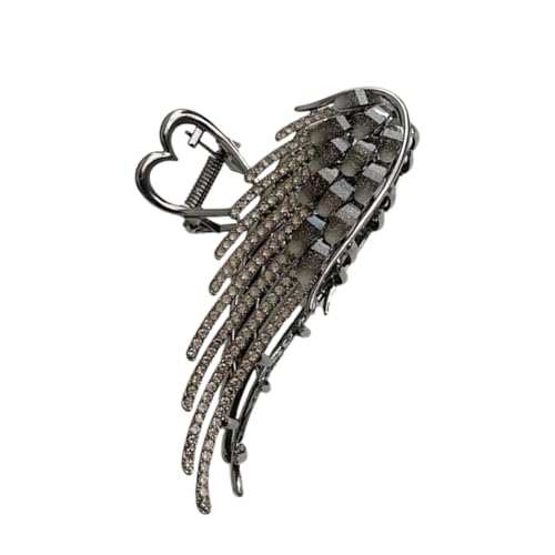 Greabuy Elegante Haarklammer mit Strasssteinen, Flügelform für Damen und Mädchen, modisches Haarstyling-Accessoire für den täglichen Gebrauch von Greabuy