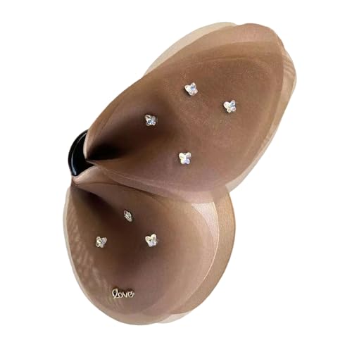 Greabuy Elegante Netzschleifen Haarspange für Damen, durchsichtiges Haar-Accessoire mit praktischen Haarspangen für den täglichen Gebrauch von Greabuy