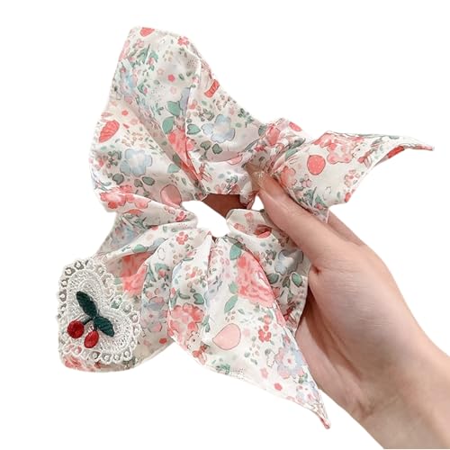 Greabuy Elegante französische Schleifen, Schal, Haargummi, Haarschmuck für Damen, weicher Stoff, vielseitig einsetzbar von Greabuy