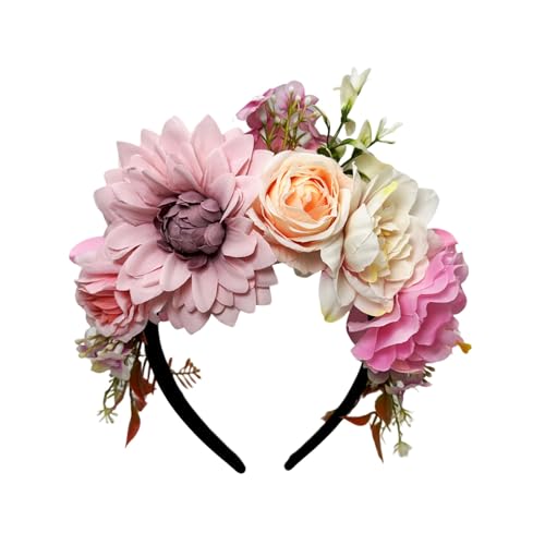 Greabuy Elegantes Haarband mit Blumenmuster, für Damen, natürlicher Stil, Haar-Accessoire, weich, bequem, Haarband für Partys von Greabuy