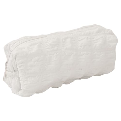 Greabuy Federmäppchen Mädchen Federmäppchen Schreibwaren Tasche Schöne Puff-Stifttasche Bleistift Organizer Schüler Schulanfang, weiß, 18*7*8cm von Greabuy