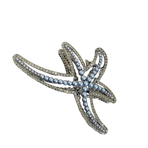 Greabuy Glitzernde Strass-Sternfisch-Haarklammer, elegantes Design, Haarklammer für Damen, modischer Kopfschmuck von Greabuy