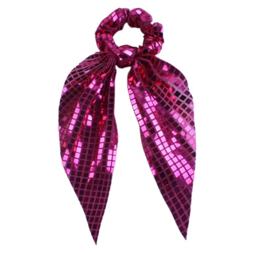 Greabuy Glitzerndes Pailletten-Haargummi für Damen und Jugendliche, modisches Haarstyling für Partys und den Alltag von Greabuy