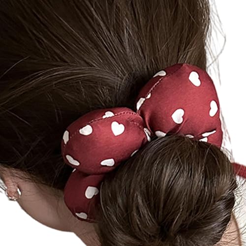 Greabuy Haargummis mit Blumenmuster, dick, übergroß, elegant, Pferdeschwanz für Damen Greabuy Haargummis mit Blumenmuster, dick, übergroß, elegant, Pferdeschwanz für Damen von Greabuy