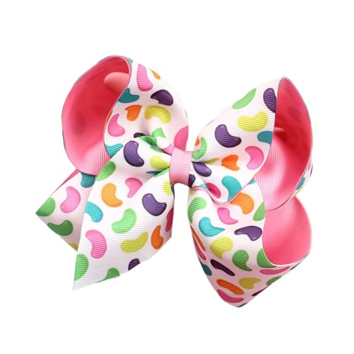 Greabuy Haarspange mit Ostermotiv und Schleife, Hasen-Druck, Haarspange für Kinder und Erwachsene, für Festival-Partys von Greabuy