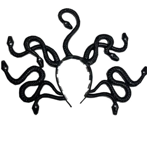 Greabuy Halloween Medusas Schlange Stirnband Medusas Cosplay Kostüm Kopfschmuck Haarschmuck Harz Haar Hoop Requisiten Schlange Haar Hoop von Greabuy