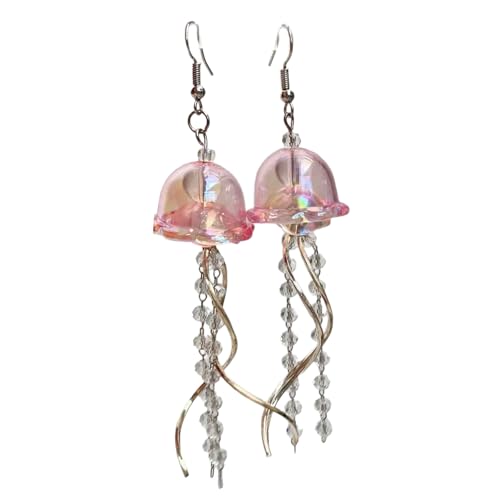 Greabuy Handgefertigter Quallen-Ohrschmuck, modische Quallen-Ohrringe, unverwechselbare baumelnde Ohrhaken für Partys, 7.3x2.2cm, Acryllegierung Greabuy Handgefertigter Quallen-Ohrschmuck, modische Quallen-Ohrringe, unverwechselbare baumelnde Ohrhaken für Partys, 7.3x2.2cm, Acryllegierung von Greabuy
