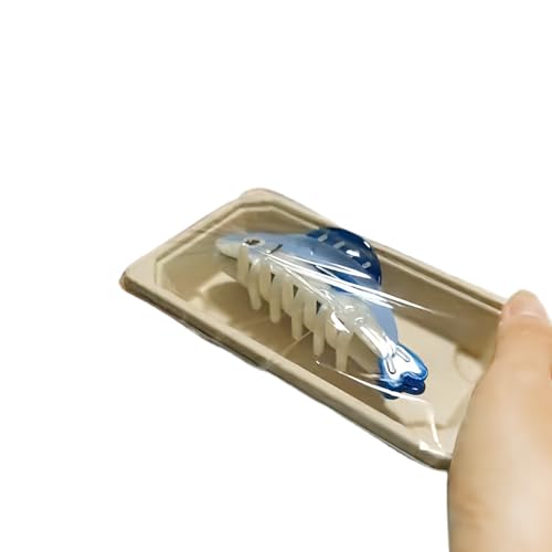 Greabuy Kreatives Sardinen-Design, Kunstharz-Haarklammer für Frauen und Mädchen, sicherer Halt, Haarstyling-Zubehör, Meeresmotiv von Greabuy