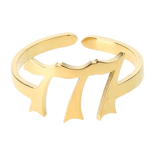 Greabuy Lucky 111 222 333 444 555 666 777 888 Ringe für Damen Glückszahl verstellbar, 3.12x3.12in, Metall Greabuy Lucky 111 222 333 444 555 666 777 888 Ringe für Damen Glückszahl verstellbar, 3.12x3.12in, Metall von Greabuy