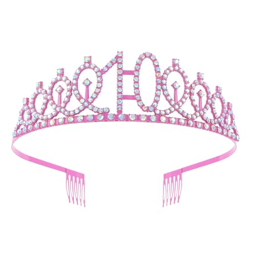 Greabuy Mädchen Geburtstag Party Prinzessinnen Kronen Legierung verstellbare Strass Stirnbänder für Geburtstag von Greabuy