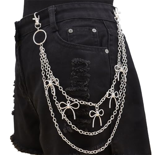 Greabuy Mehrschichtige Metall-Hose mit Schleife, modisches Taillenzubehör für Damen, mit rostbeständigen Metalldesigns, a, 4.29x4.29in Greabuy Mehrschichtige Metall-Hose mit Schleife, modisches Taillenzubehör für Damen, mit rostbeständigen Metalldesigns, a, 4.29x4.29in von Greabuy