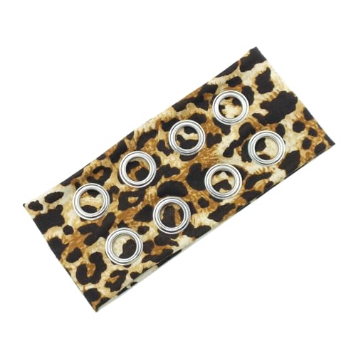 Greabuy Modische Stirnbänder mit Tierdruck, hohl, Nieten, Punk, für Damen, mit verstellbarem Design und atmungsaktivem Stoff Greabuy Modische Stirnbänder mit Tierdruck, hohl, Nieten, Punk, für Damen, mit verstellbarem Design und atmungsaktivem Stoff von Greabuy