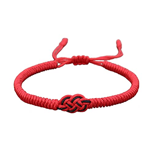 Greabuy National Lucky String Armband Lovers Handgefertigter geflochtener konzentrischer Knoten-Anhänger für Damen und Herren, Size Approx.160x5mm/6.3x0.2 inches, Baumwollseil von Greabuy