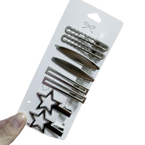 Greabuy Silberne Entenschnabel-Haarspange für Damen, Teenager, dünnes Haar, süße Haarnadeln, vielseitiges Haar-Accessoire, sicher von Greabuy