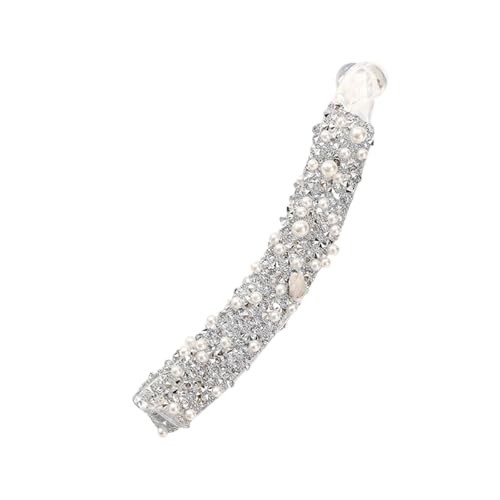 Greabuy Strass-Perlen, Bananen-Haarspange, Pferdeschwanz-Halter, Haarschmuck für dickes und feines Haar, verleiht Mode Greabuy Strass-Perlen, Bananen-Haarspange, Pferdeschwanz-Halter, Haarschmuck für dickes und feines Haar, verleiht Mode von Greabuy
