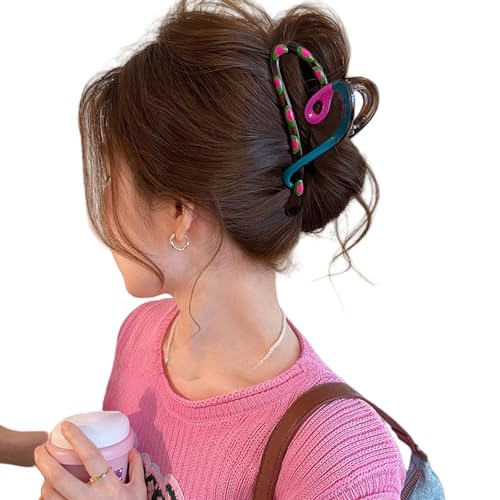 Greabuy Stylische Haarklammer mit Schleife, Kunstharz, Öltropfen, Haar-Accessoire für Damen von Greabuy