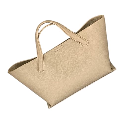Greabuy Toted Handtaschen für Damen, PU-Leder, Schultertasche, Geldbörsen, Tragegriff oben, mit Schnappverschluss, Ledergeldbörsen, aprikose, One Size von Greabuy