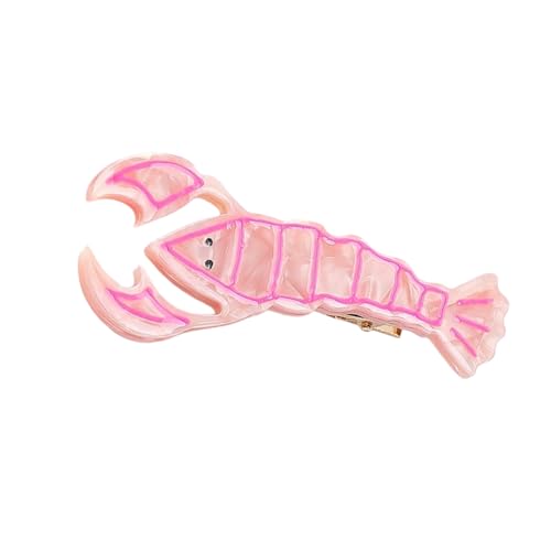 Greabuy Trendige Krebstier-inspirierte Acetat-Haarspange für Frauen, Hummer-Design, Haarnadel, sicherer Halt, leichtes Haar Greabuy Trendige Krebstier-inspirierte Acetat-Haarspange für Frauen, Hummer-Design, Haarnadel, sicherer Halt, leichtes Haar von Greabuy