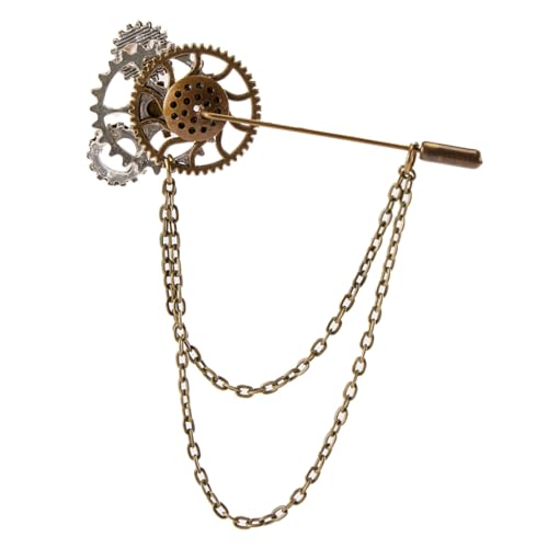 Greabuy Vintage Anstecknadel Kleidung Mann Frauen Ausrüstung Broschen Schmuck Kragen Pin mit Metallkette Party von Greabuy