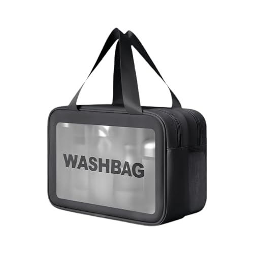 Greabuy Klarer Make Up Beutel Handheld Kosmetik Große Kapazität Toilenzwolkpflege Aufbewahrung Waschung Für Frauen Toiliermaschine Große Kapazität Reisen Make Up Waschen Sie Klare Kosmetik von Greabuy