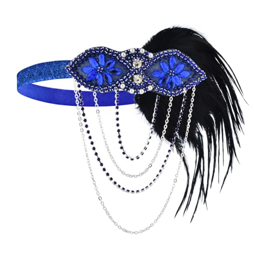 Pferdeschwanz-Stirnband mit Pailletten, Haarband, Halloween-Kostüm, Kopfbedeckung, Accessoire, Vintage-Haarreifen von Greabuy