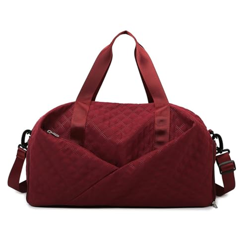 Stilvolle Reisetasche mit großem Fassungsvermögen für Fitnessstudio und Reisen, Fitness-Enthusiasten, Tasche mit Nass- und Trockentrennung, Schuhfach, Sporttasche für Damen, claret, Mass Beauty Stilvolle Reisetasche mit großem Fassungsvermögen für Fitnessstudio und Reisen, Fitness-Enthusiasten, Tasche mit Nass- und Trockentrennung, Schuhfach, Sporttasche für Damen, claret, Mass Beauty von Greabuy