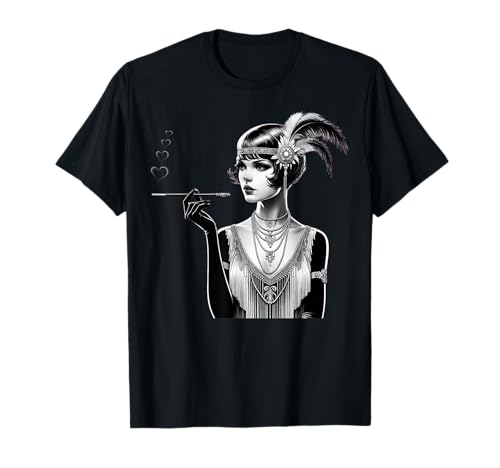 Brüllende 1920er Jahre Great, Gatsby Glamorous Woman Flapper T-Shirt Brüllende 1920er Jahre Great, Gatsby Glamorous Woman Flapper T-Shirt von Great, Gatsby Roaring 20's Gifts