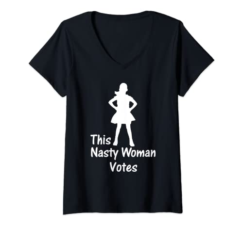Damen Diese böse Frau stimmt politisch T-Shirt mit V-Ausschnitt Damen Diese böse Frau stimmt politisch T-Shirt mit V-Ausschnitt von Great 2020 Race