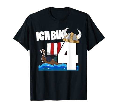 4. Geburtstag Geschenk Jungen Wikinger Schiff T-Shirt 4. Geburtstag Geschenk Jungen Wikinger Schiff T-Shirt von Great Birthday Gift Ideas by CW
