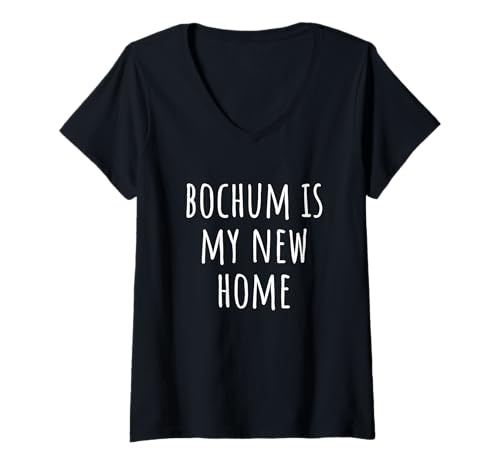 Damen Bochum ist mein neues Zuhause T-Shirt mit V-Ausschnitt Damen Bochum ist mein neues Zuhause T-Shirt mit V-Ausschnitt von Great Bochum Is My New Home Apparel