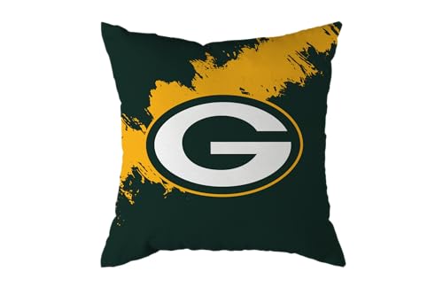 NFL Kissen Green Bay Packers Football Cushion Brush Pillow Sofakissen 50x50cm von Great Branding