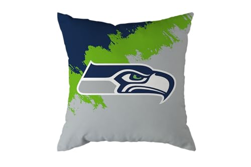 NFL Kissen Seattle Seahawks Football Cushion Brush Pillow Sofakissen 50x50cm von Great Branding