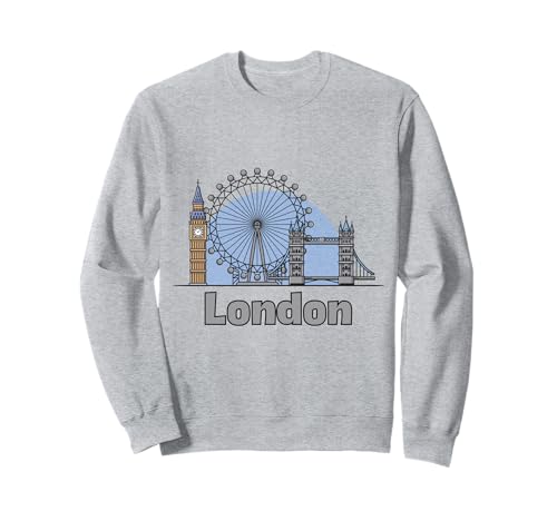 Niedliches London-England-Souvenir für Kinder, Kleinkinder, Jungen und Mädchen Sweatshirt Niedliches London-England-Souvenir für Kinder, Kleinkinder, Jungen und Mädchen Sweatshirt von Great Britain City Bridge Clock Wheel for Kids