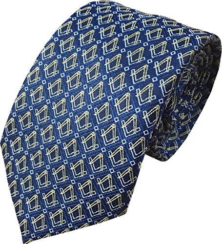 Great British Tie Club Herren Freimaurer Marineblau & Gold Gewebte Krawatten von Great British Tie Club