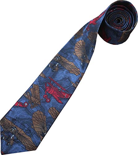 Great British Tie Club Herren Seide Vintage Flugzeug Flugzeuge Luftfahrt Krawatte von Great British Tie Club