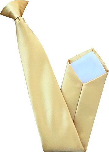 Great British Tie Club Italienische Satin Clip-On Krawatte (Gold) von Great British Tie Club