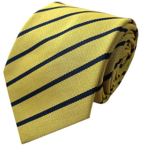 Great British Tie Club Schulkrawatten (21 einzelne Streifenvarianten) High School Senior Größe, goldfarben / schwarz, One size von Great British Tie Club