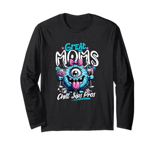 Lustiges Chill Sip Mama, lustige Partystimmung, Grill Diva Langarmshirt Lustiges Chill Sip Mama, lustige Partystimmung, Grill Diva Langarmshirt von Great Dads and Moms Cold Drinks Grill Collection