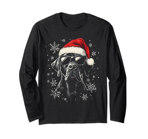 Deutsche Dogge Weihnachtsmannmütze lustiger süßer Hund Mama Papa Weihnachten Langarmshirt Deutsche Dogge Weihnachtsmannmütze lustiger süßer Hund Mama Papa Weihnachten Langarmshirt von Great Dane - Christmas Dog Apparel & Gifts