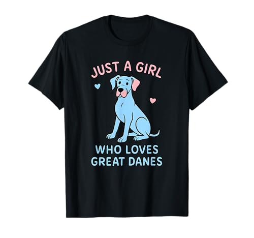 Nur EIN Mädchen, das Doggen liebt T-Shirt von Great Dane Designs From Kazzs